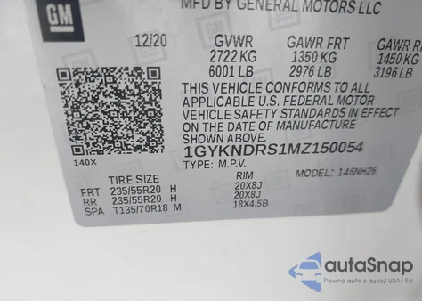 2021 Cadillac Xt5 Awd Premium Luxury from USA, damaged, VIN 1GYKNDRS1MZ150054